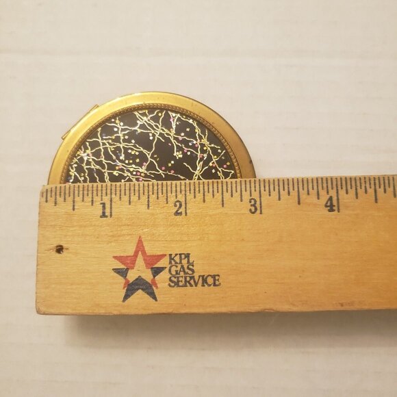 Vtg Glittery Compact Art Deco Whimsical Confetti Streamers - Picture 12 of 12